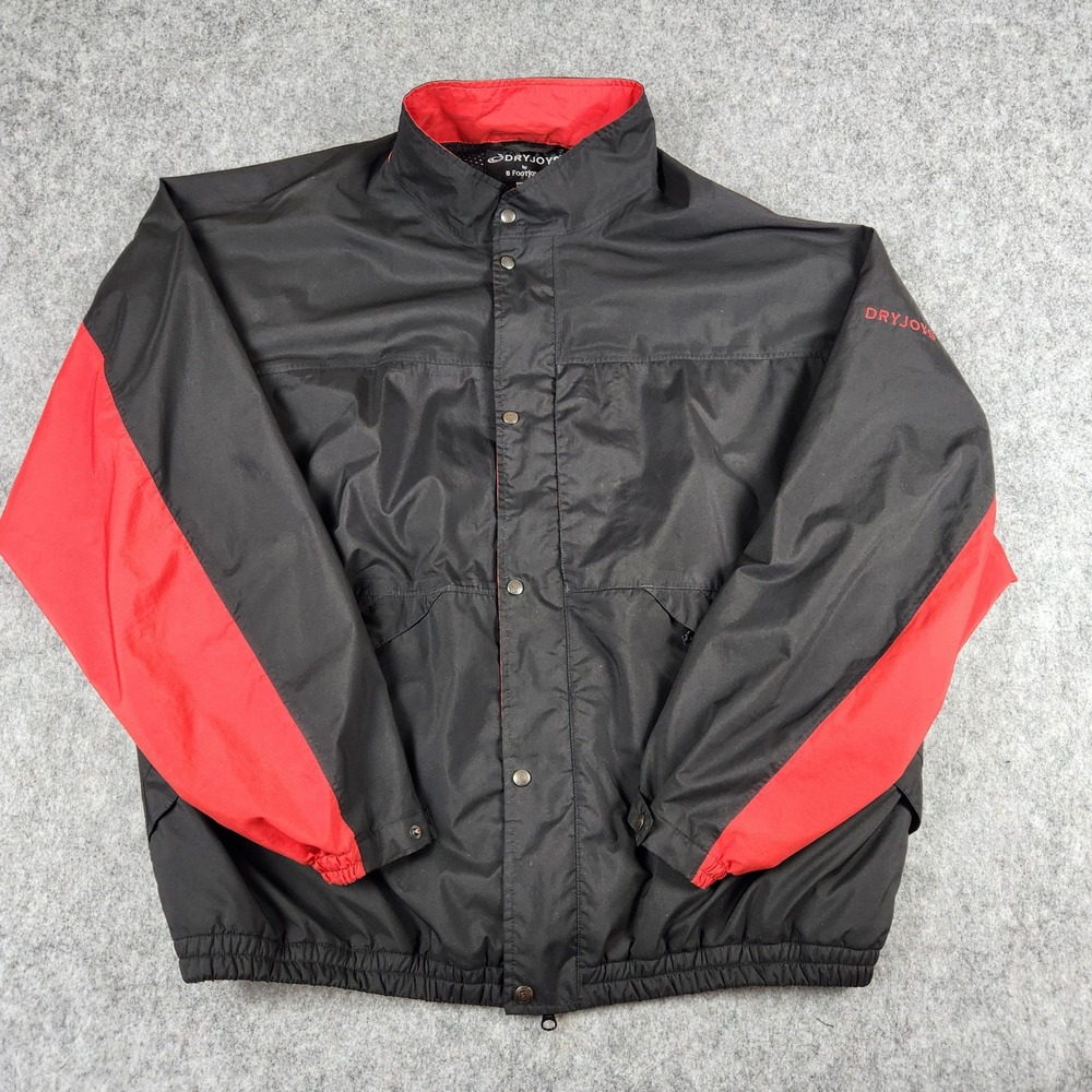 Footjoy Dryjoys Full Zip Rain Jacket 2XL Red Golf Performance Vented Waterproof